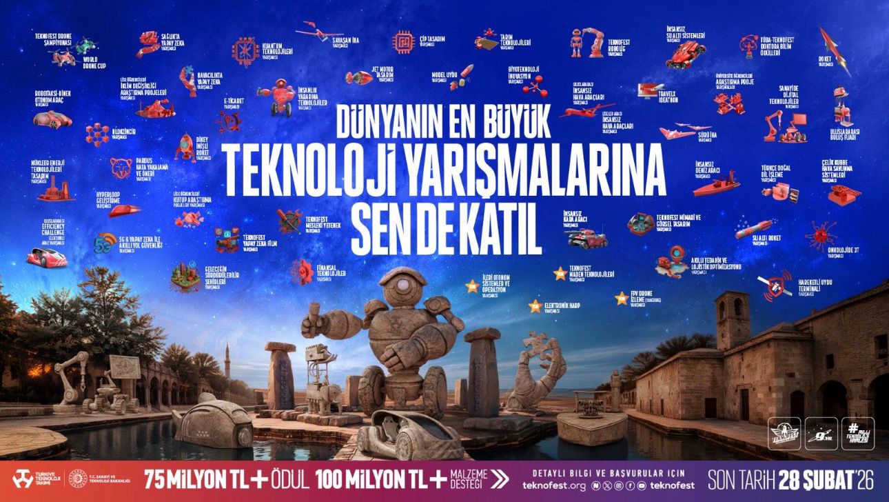 TEKNOFEST 2026 Heyecanını Tarihin Sıfır Noktasında Yaşamak İçin Son Başvurular 28 Şubat’a Uzatıldı!