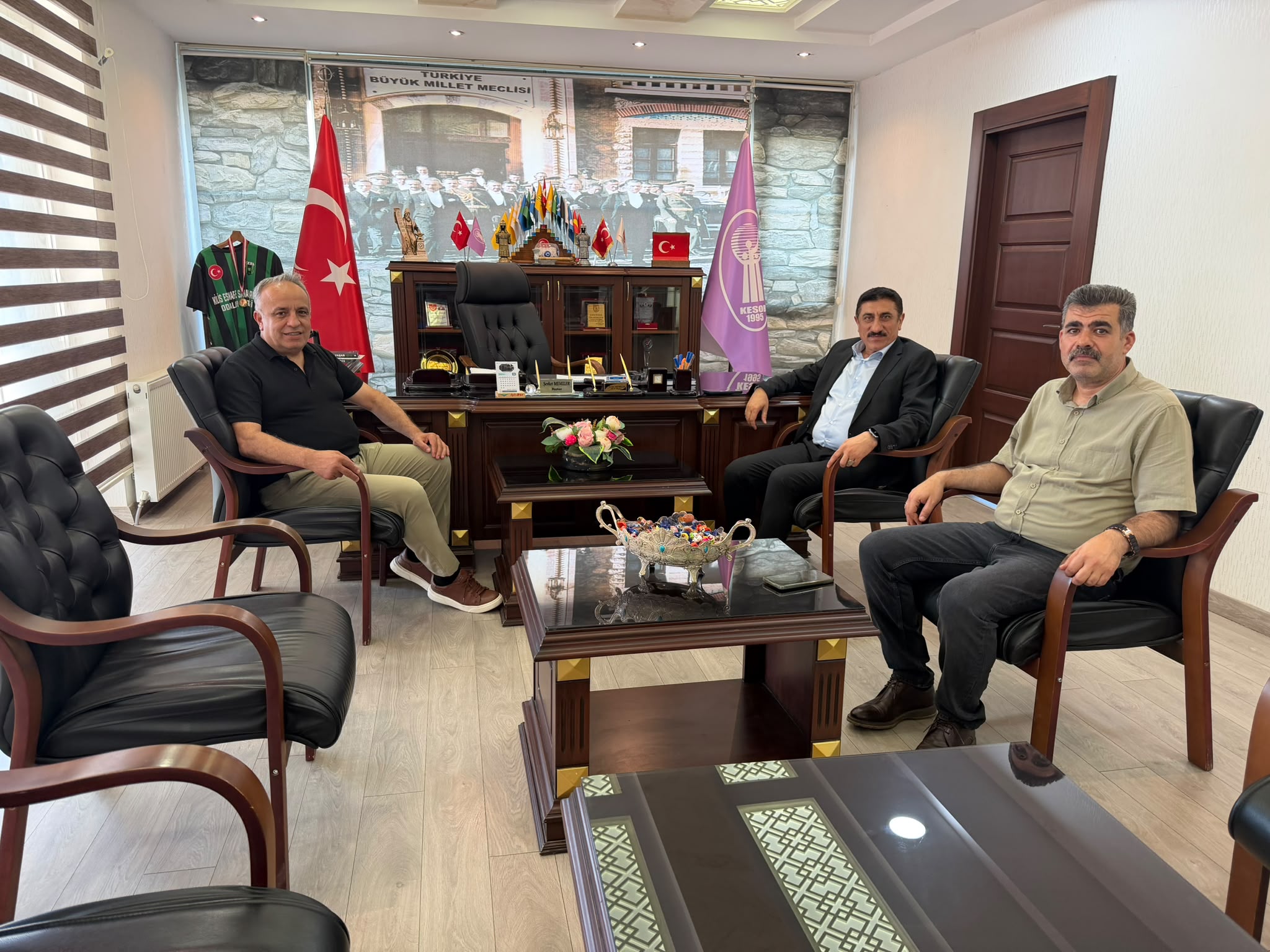 Rector Akman Paid a Visit to President Memiler of the Kilis Union of Chambers of Tradesmen and Craftsmen