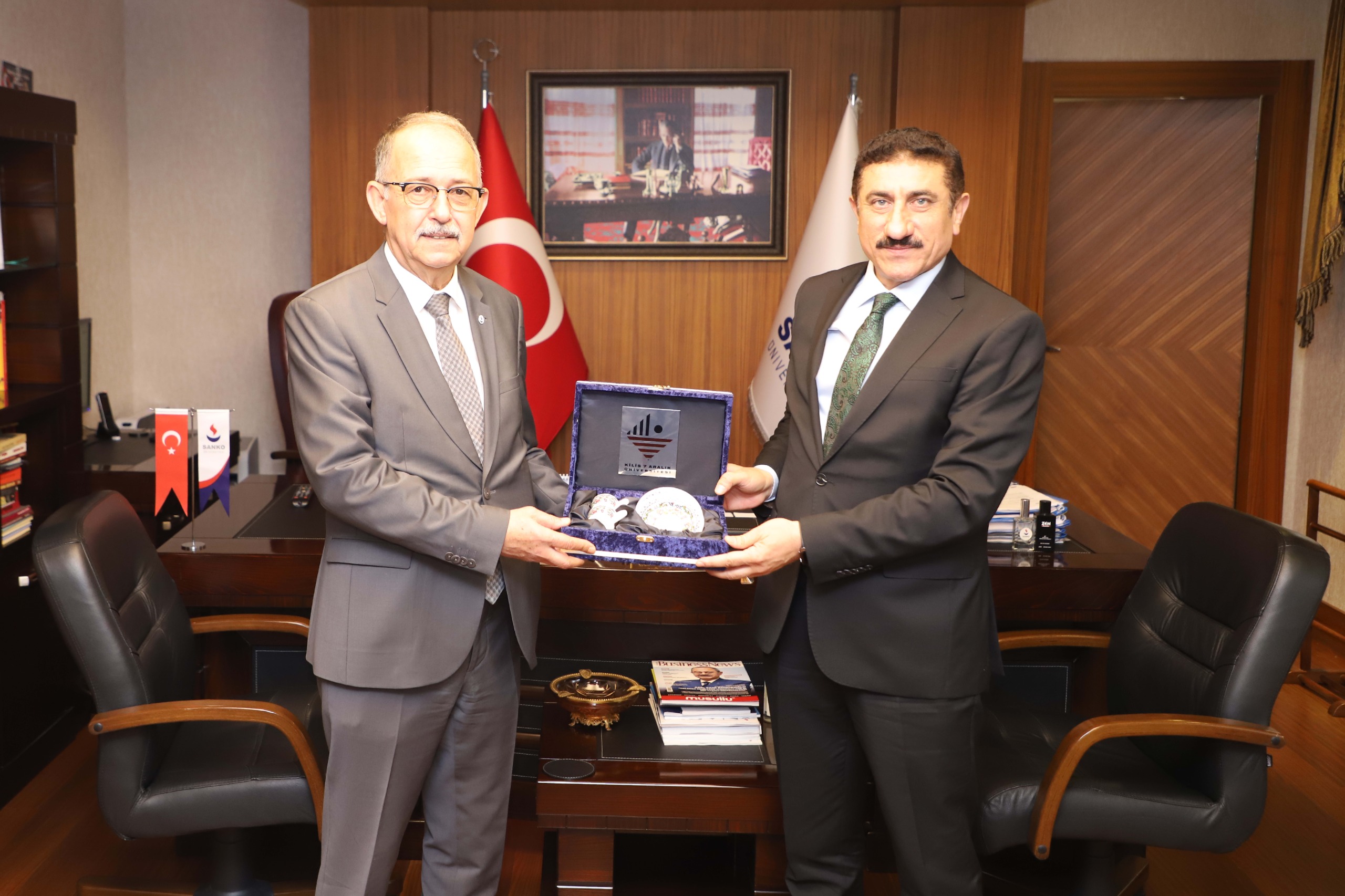 Rector Akman Paid a Visit to SANKO University Rector Dağlı