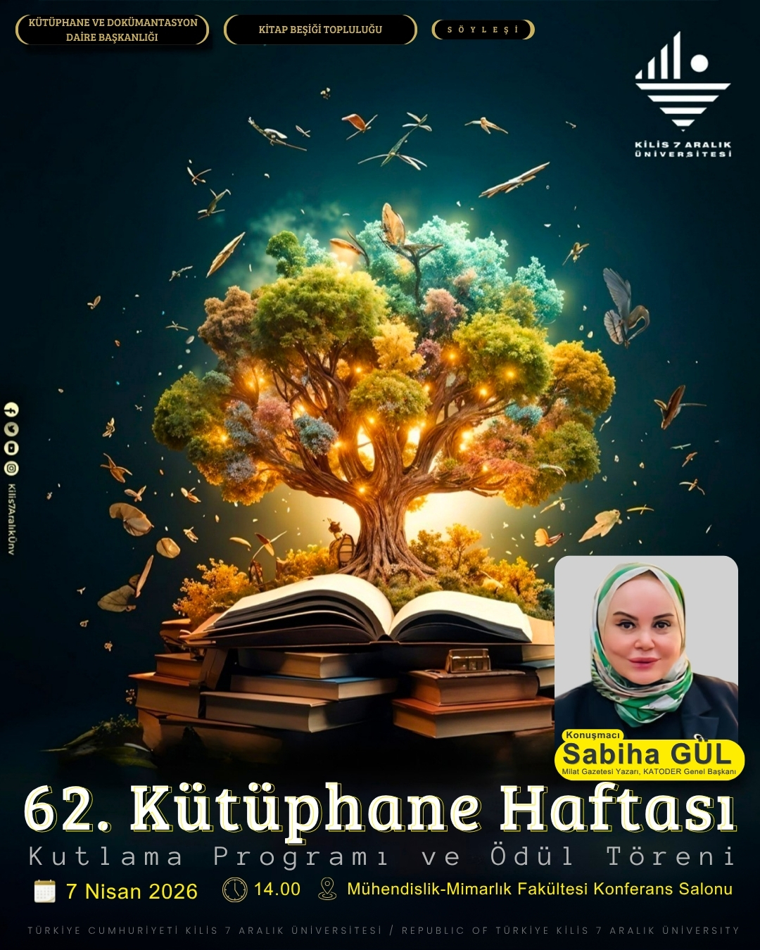 62. Kütüphane Haftası Kutlama Programı ve Ödül Töreni