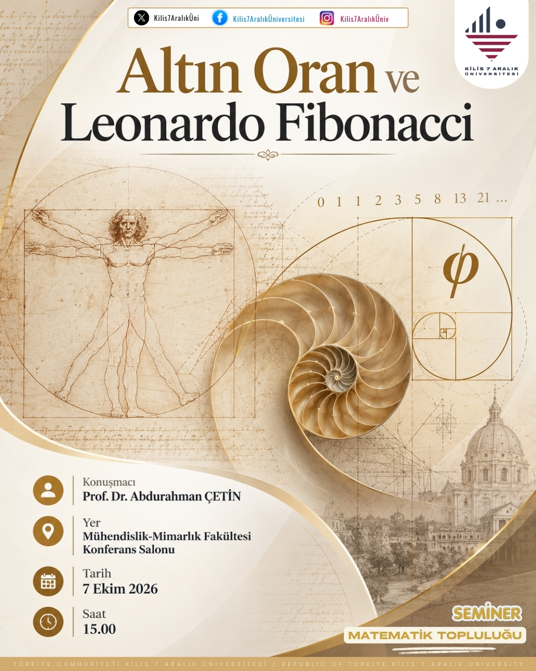 Altın Oran ve Leonardo Fibonacci Semineri